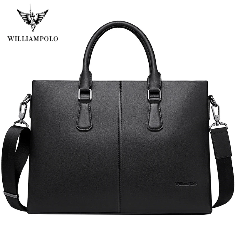 2020 Brand Business Men\'s Briefcase High Quality Totes Leather Men Laptop Handbags Messenger Bags For Male