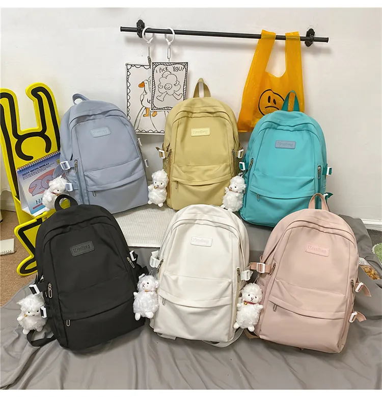 2021 Waterproof Nylon Women Bags School Backpack for Teenagers Girls Travel  Backbag Mochilas Female Small Bookbag Kawaii Bag