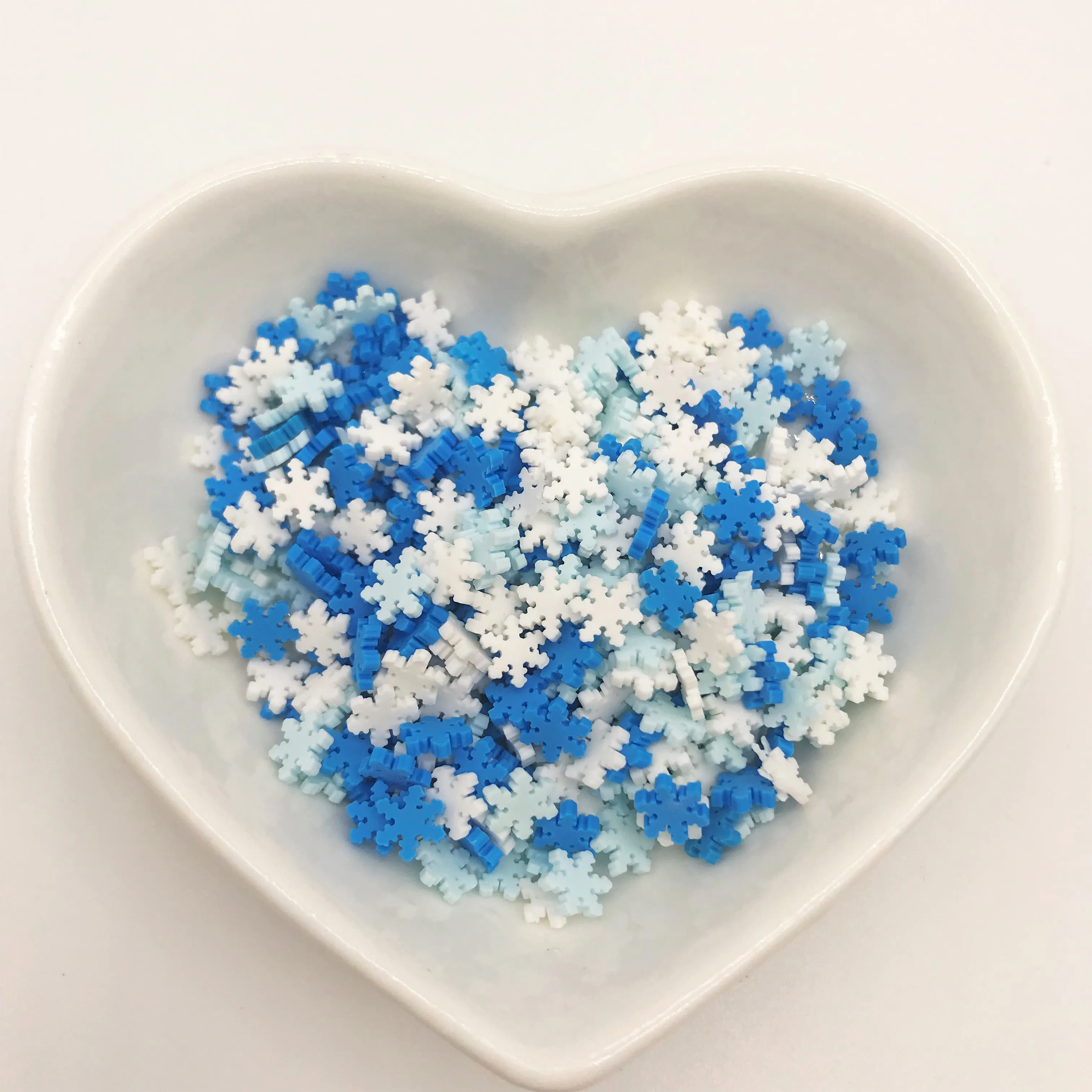 100g Snowflake Polymer Hot Soft Clay Sprinkles Charms Beads DIY Nail Hair accessories Jewelry  Beauty Powder in Slime Supplies
