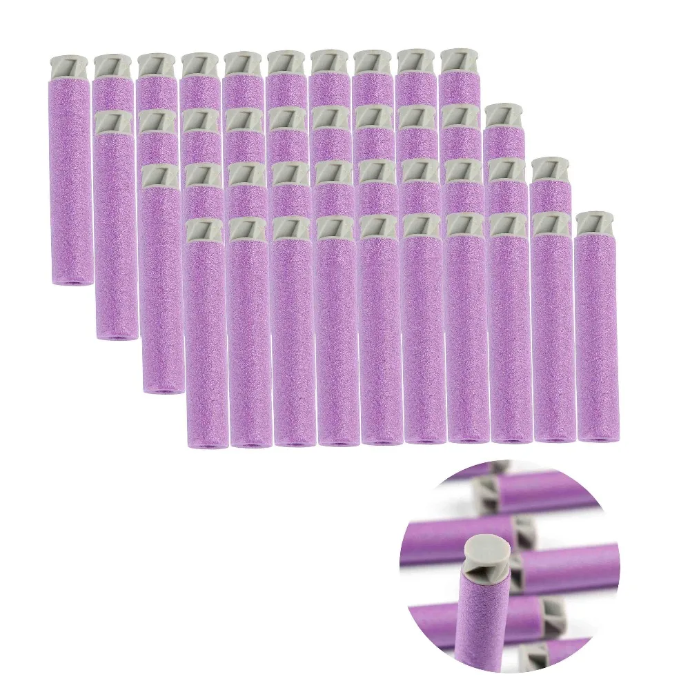 

100pcs Soft Bullet Flat Soft Head Foam Bullets for Nerf N-strike Elite Series Purple Hot Sale