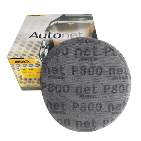 10Pcs 6 인치 Mirka 메쉬 연마 먼지없는 샌딩 디스크 안티 블로킹 드라이 그라인딩 샌드페이퍼 80 ~ 800 그릿 샌딩 시트