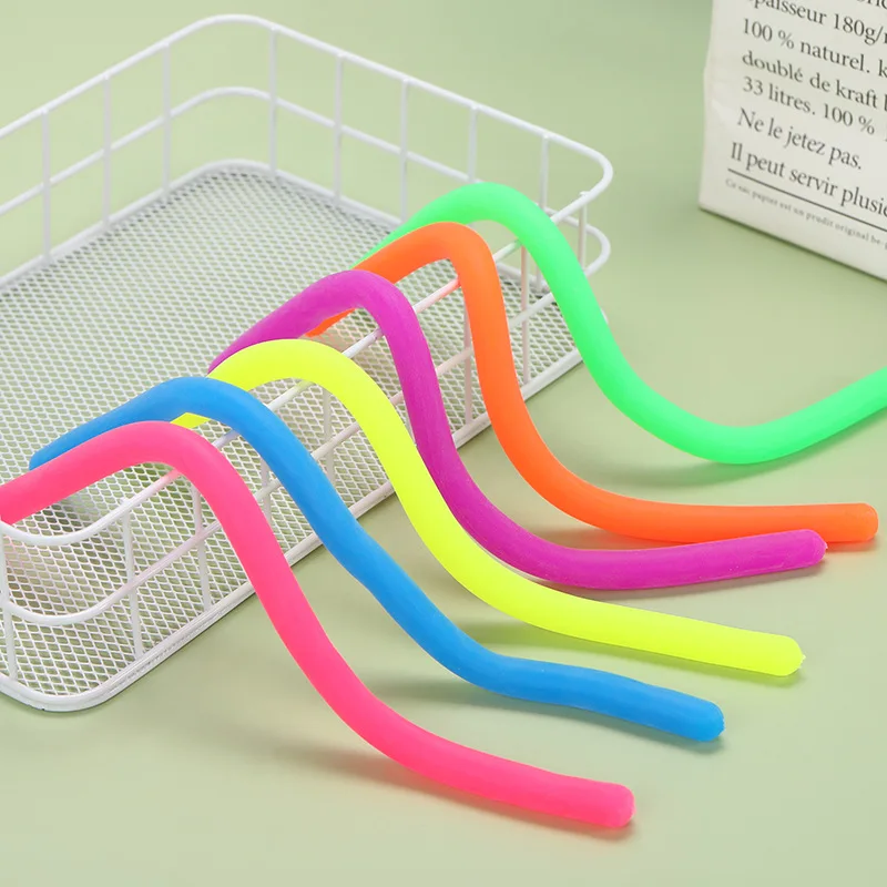 Tpr Soft Glue Colourful Super Decompression Vent Thick Noodles Elasticity Toy Creativity Cute Pull Rope Children Gifts