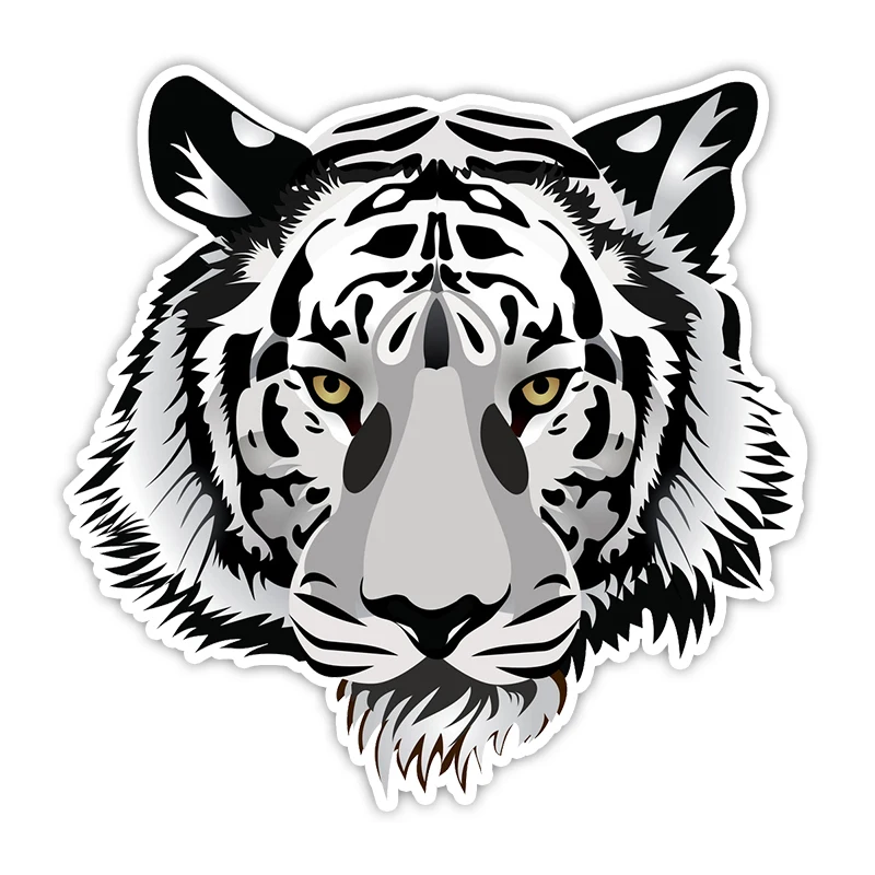 S61699# Tiger Head 13 Cm/17 Cm Self-adhesive Decal Car Sticker Waterproof Auto Decors on Bumper Rear Window Laptop