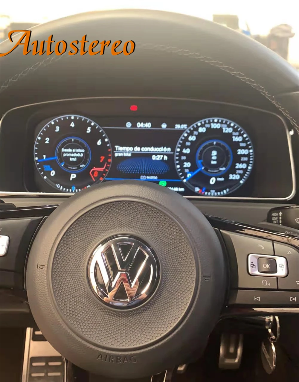 Linux Digital Cluster Virtual Cockpit For VW B8 PASSAT CC Golf 7 Golf 7.5 GTI Variant Dashboard Digital Odometer Speed Screen