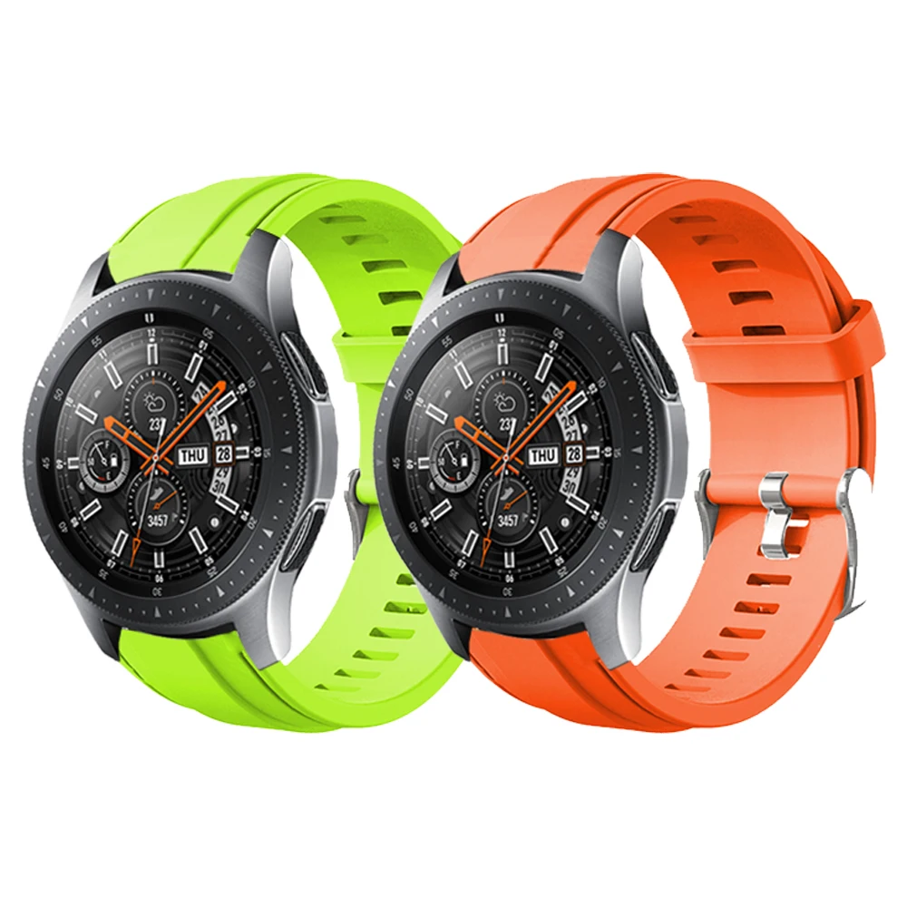 22mm Soft silicone Strap For Samsung Galaxy Watch 46mm SM-R800 SM-R8050 / Gear S3 Classic / Frontier Band Bracelet Watchband