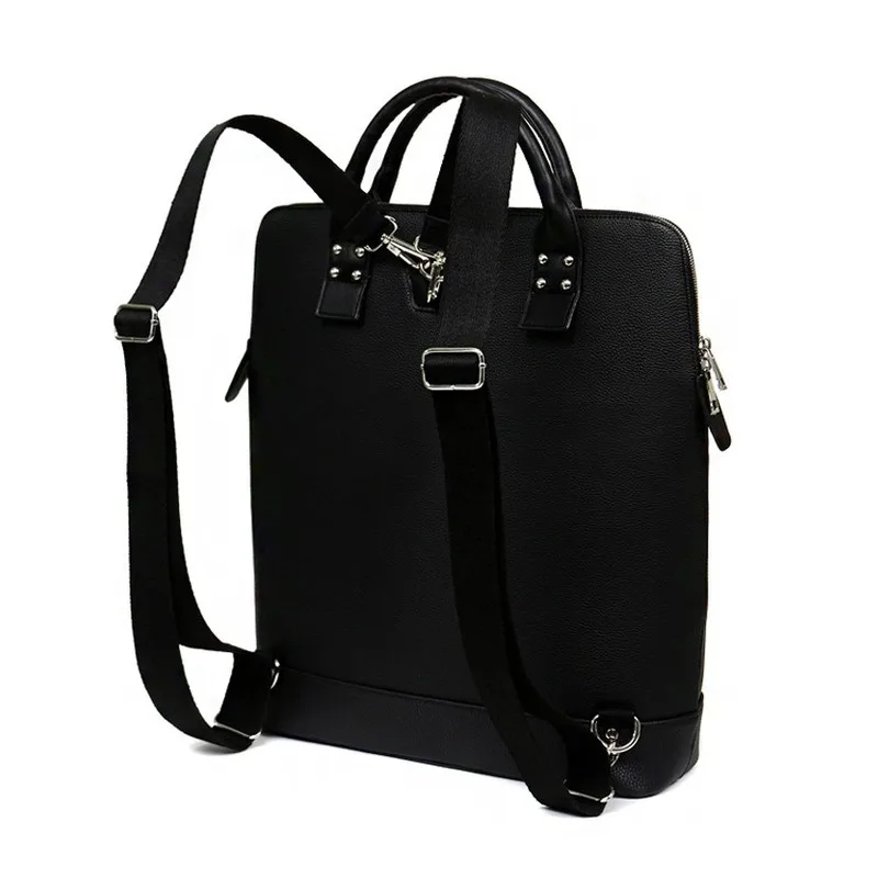 Men's Business Briefcase Multi-Purpose Korean-Style Casual Large-Capacity Pu Portable Men Leather Bag