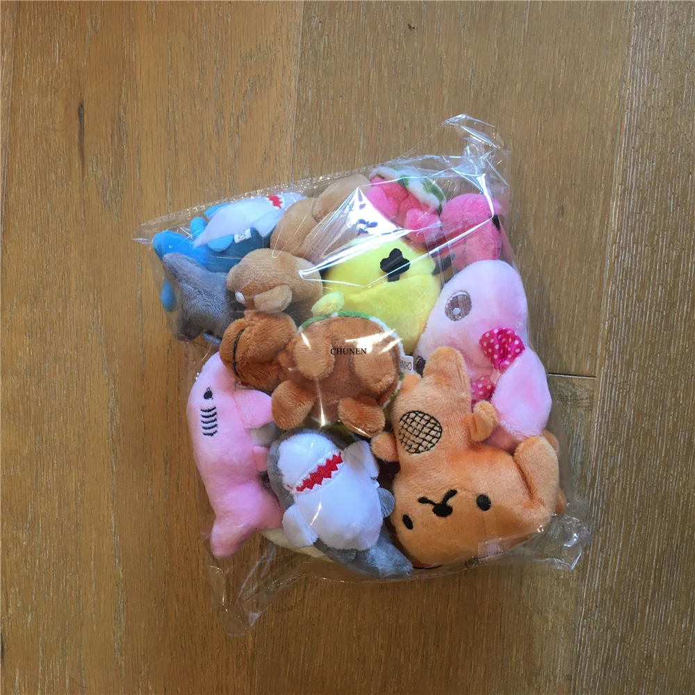 10PCS/LOT Mix 4-15CM Mix Random , Animals , Dog , Shark , Rabbit, Panda Plush Stuffed Toy