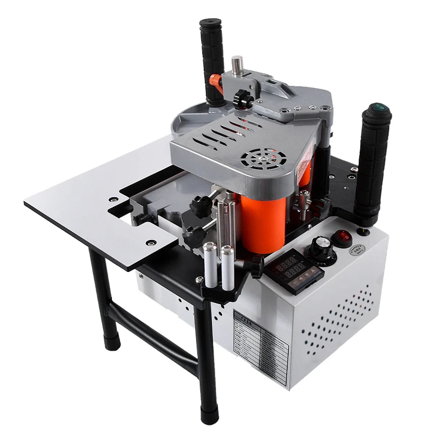 SC-40 Small Manual Edge Banding Machine Double Side Gluing Portable Edge Bander Woodworking Edge Banding Machine 110V/220V 1200W