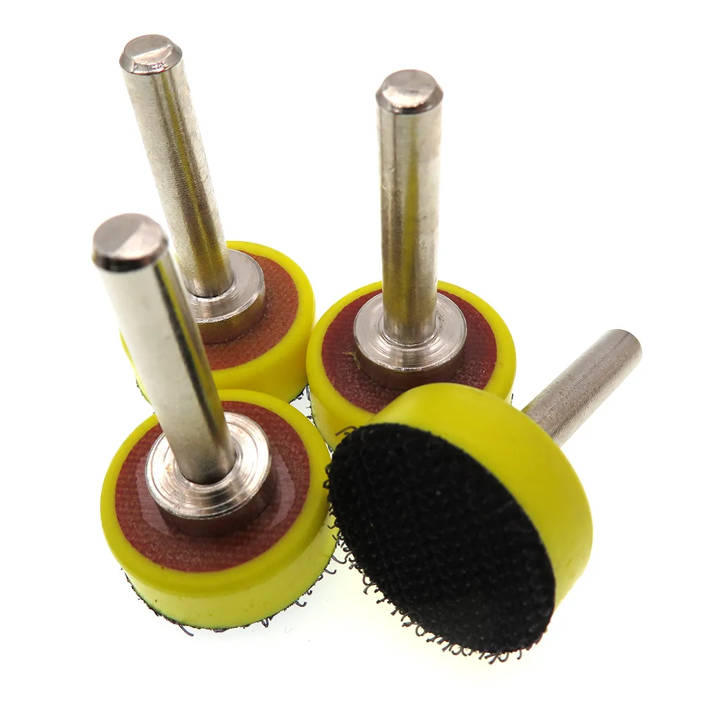 Almohadillas de lijado de respaldo de 1 pulgada y 6mm, 2 piezas, disco de gancho y bucle, accesorios de herramientas eléctricas para pulido y pulido
