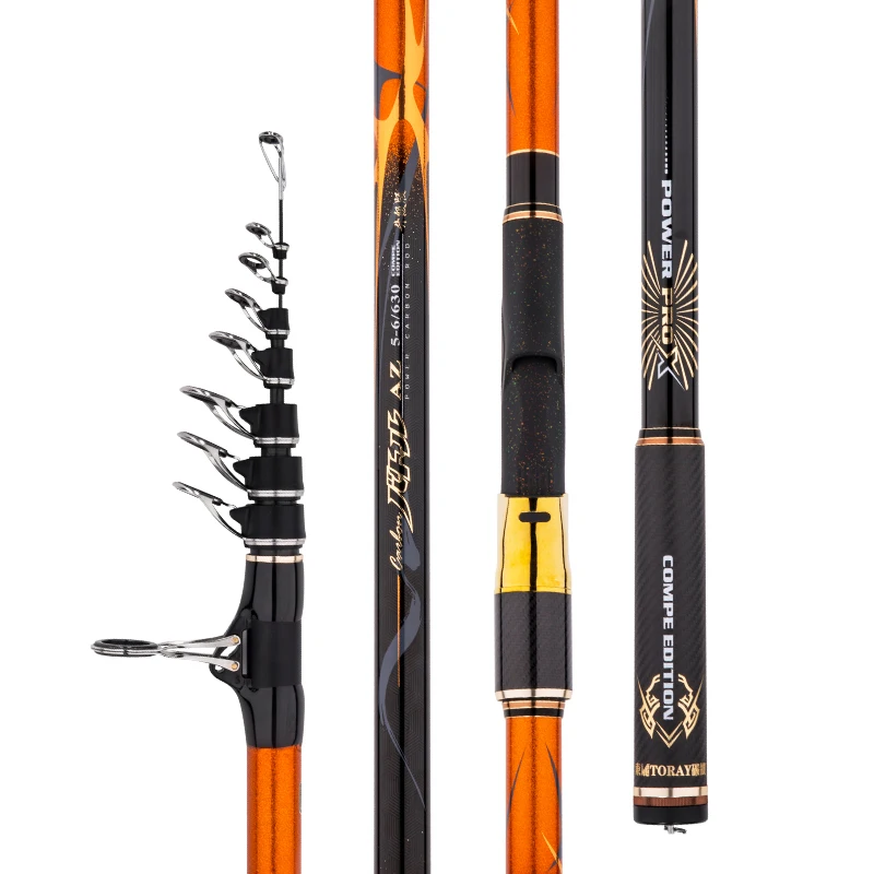 5# Rock Fishing Rod Carbon Fiber Striped Bass Pole Long Section Super Hard Telescopic Wedkarstwo Olta 4.2M 5.3M 6.3M 7.2M