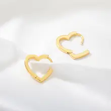 Heart Drop Earrings Stainless Steel #2
