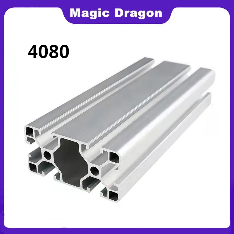 4080 Aluminum Profile Extrusion European Standard Anodized Linear Rail Aluminum Extrusion 4080 Profile for CNC 3D Printer Parts