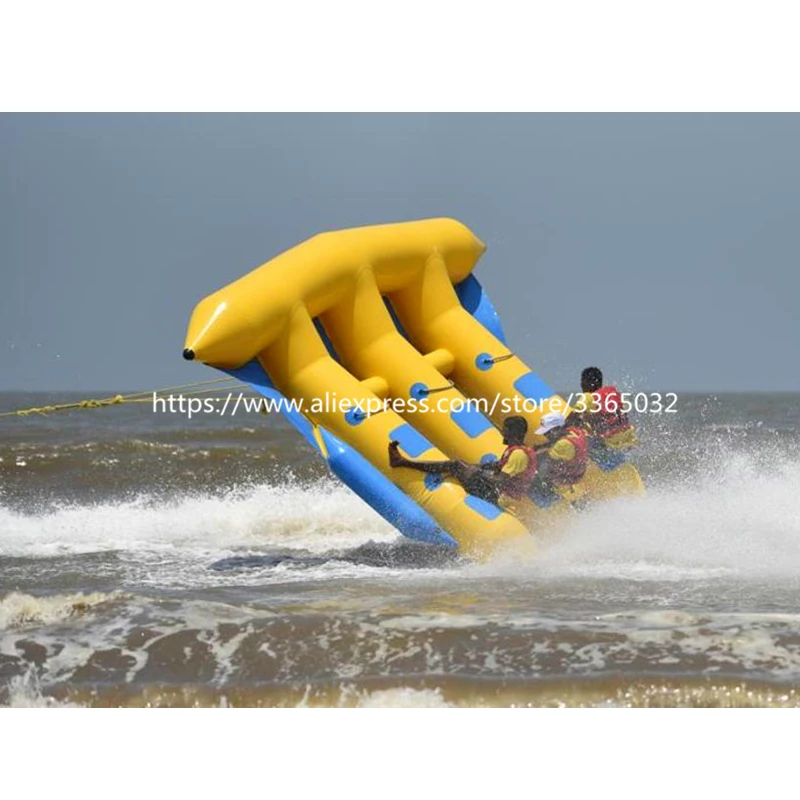 

Inflatable flying fish water towable tubes/ inflatable water sled fly fish/ banana boat water sport game