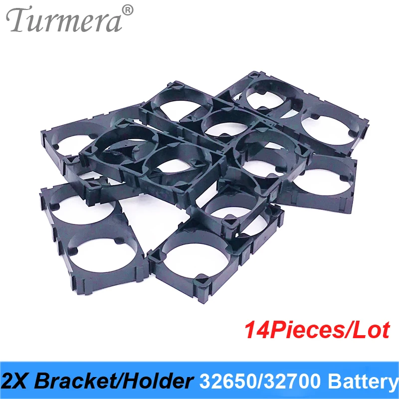 2x Battery Bracket 32650 32700 Cell Safety Anti Vibration Plastic Brackets For 32650 32700 Battery Pack 14 Pieces Turmera