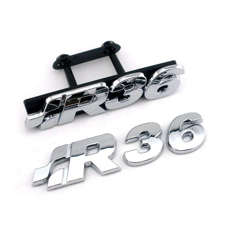 

3D MK Golf car front grill R36 Logo grille Rear Boot Tailgate Badge for VW R 3.6L V6 GTI TDI R36 Emblem