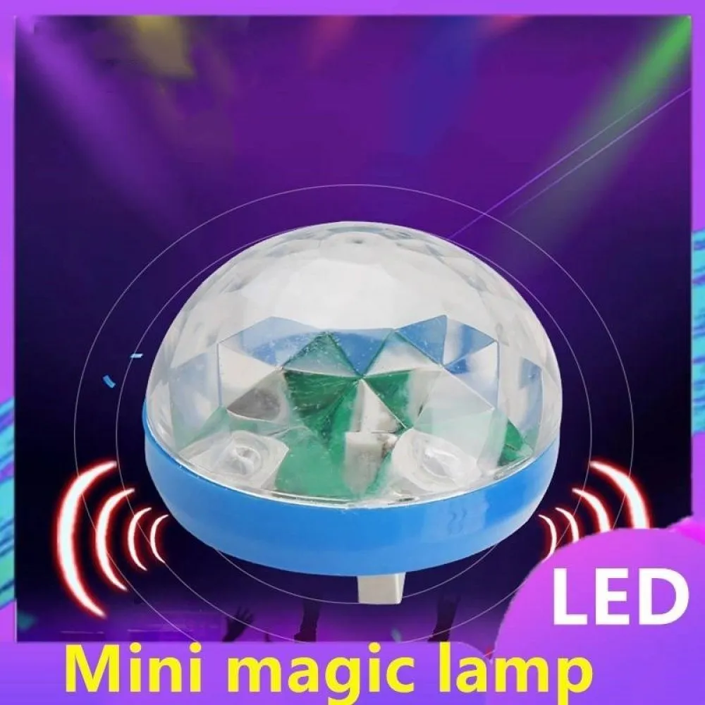 Meier DJ Small Magic Ball K Song Baocai Light Mobile Phone Car Ambience Light Music Voice Control Magic Ball Crystal USB Light