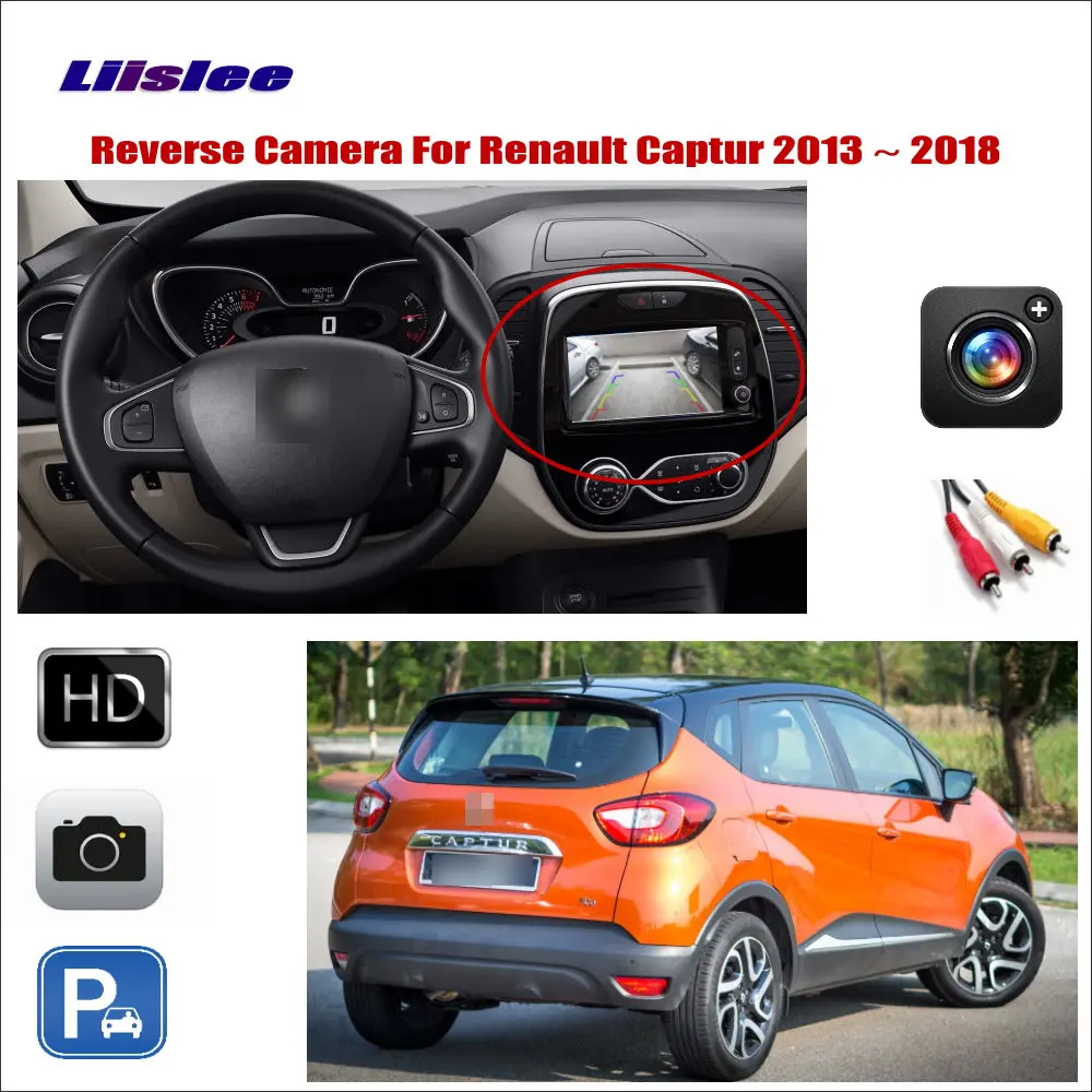 

For Renault Captur 2013-2016 2017 2018 Car Back Reverse Rearview Camera Accessories Compatible OEM Screen RCA Adapter