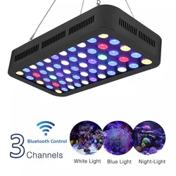 Wifi Control Dimmable LED Aquarium Light 165W Marine Light with Three Channels Five Modes for Coral  Reef Fish Tank