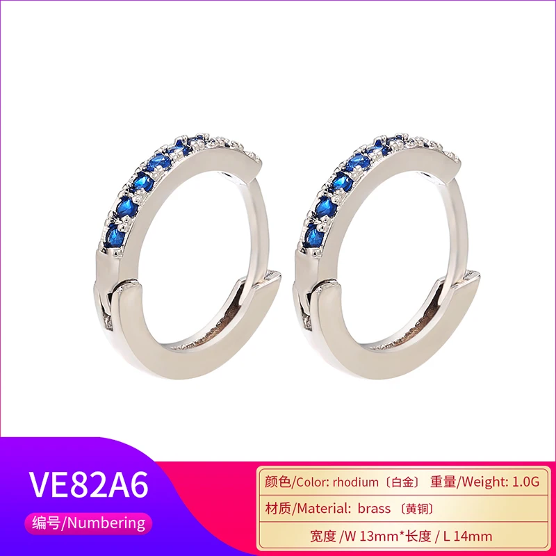 ZHUKOU 3 pairs high quality 13x14mm crystal earrings for women summer jewelry accessories fashion Gold color earrings model:VE82