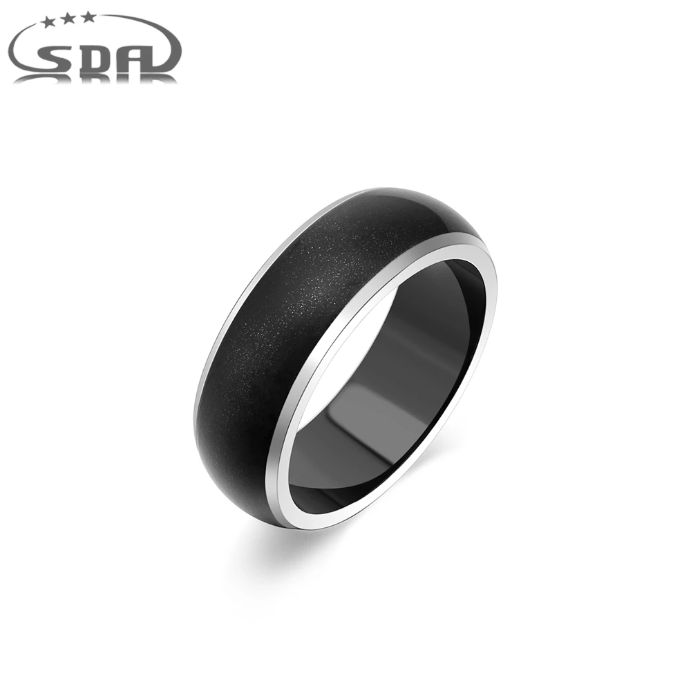 SDA Men Ring 316L Stainless Steel black comfortable rings accept custom name or logo2020 jewelry