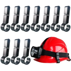 Capacete antiderrapante Clip Cap Hook, fixação do farol, fácil de instalar, acessórios de ciclismo, 10 pcs