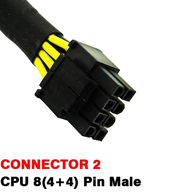 CPU 8 Pin Male To CPU 8(4+4) Pin Male,EPS-12V Motherboard Power Adapter Cable for EVGA Modular Power Supply 32 Inches