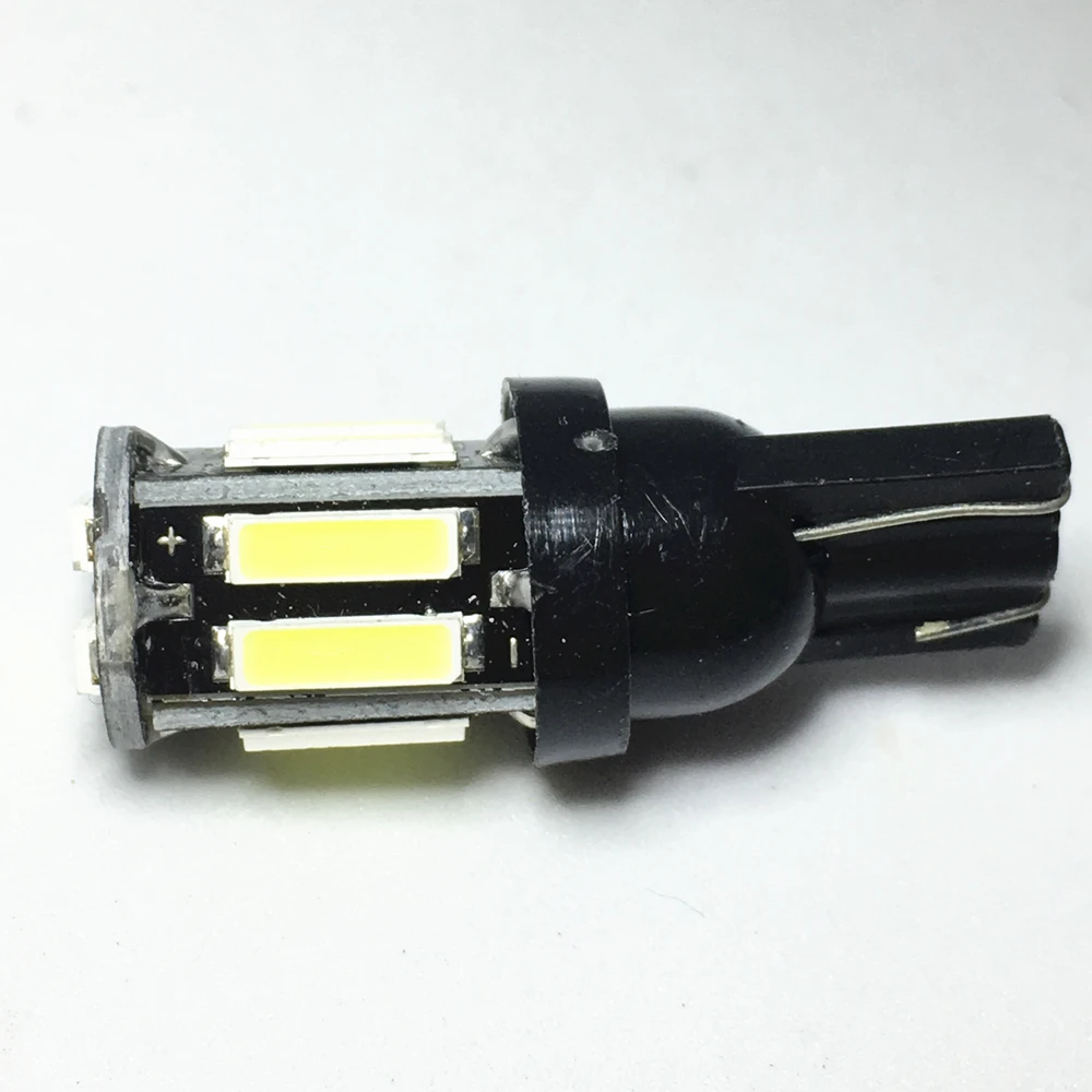 4Pcs Car License plate lamp W5W T10 LED 7020 10SMD 194 168 White Blue Motorcycle  For Clearance Lights Instrument Panel Lamp 12V