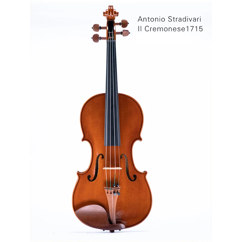 100% handmade 4/4 Stradivarius Cremonese 1715 violin model, antique varnish, free violin case  violin bow