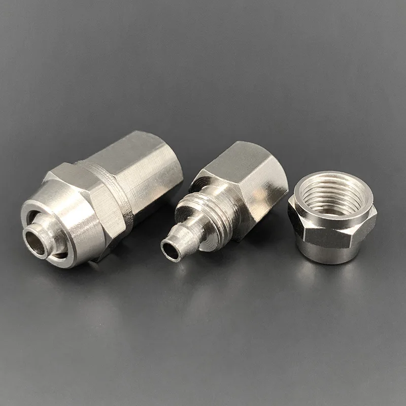 1pcs Pneumatic quick connector PCF copper inner wire quick screw straight through 1:2:3:4 insertion 4 6 8 10 12mm