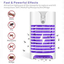 Electric Mosquito Lamp Anti Fly Moth Bug Insect Trap Lamp No Radiation Pest Kill EU/US/UK Plug