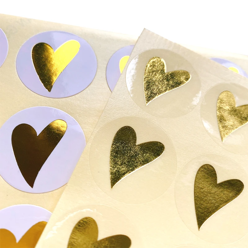 160 Stück/Los Runde Herz-Geschenk-Siegel-Etiketten, selbstklebende Kraftpapier-Siegel-Aufkleber für Backwaren, lustige DIY-Arbeiten – Detail 17