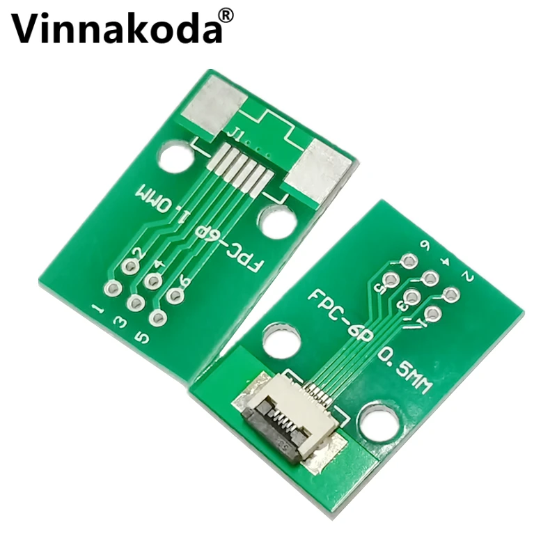Placa adaptadora FFC/FPC, conector abatible soldado de 0,5 MM-5P a 2,54 MM, 5 uds.