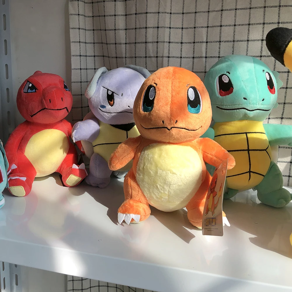 Kawaii Anime Plush Pikachu Pokemon Evee Bulbasaur Squirtle Lapras Stuffed And Plush Animals Cartoon Gift For Children Toys