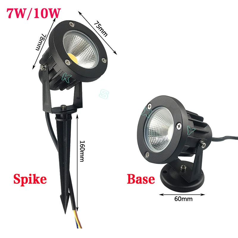 COB โคมไฟสนามหญ้า 3W 5W 7W 10W กลางแจ้ง LED Spike โคมไฟกันน้ำ Led Light garden Path สปอตไลท์ AC110 220V DC12V