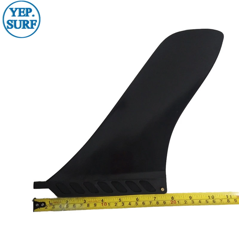 Longboard-Ailerons centraux en plastique de 9.0 pouces, ailettes simples de bonne qualité pour planche de surf