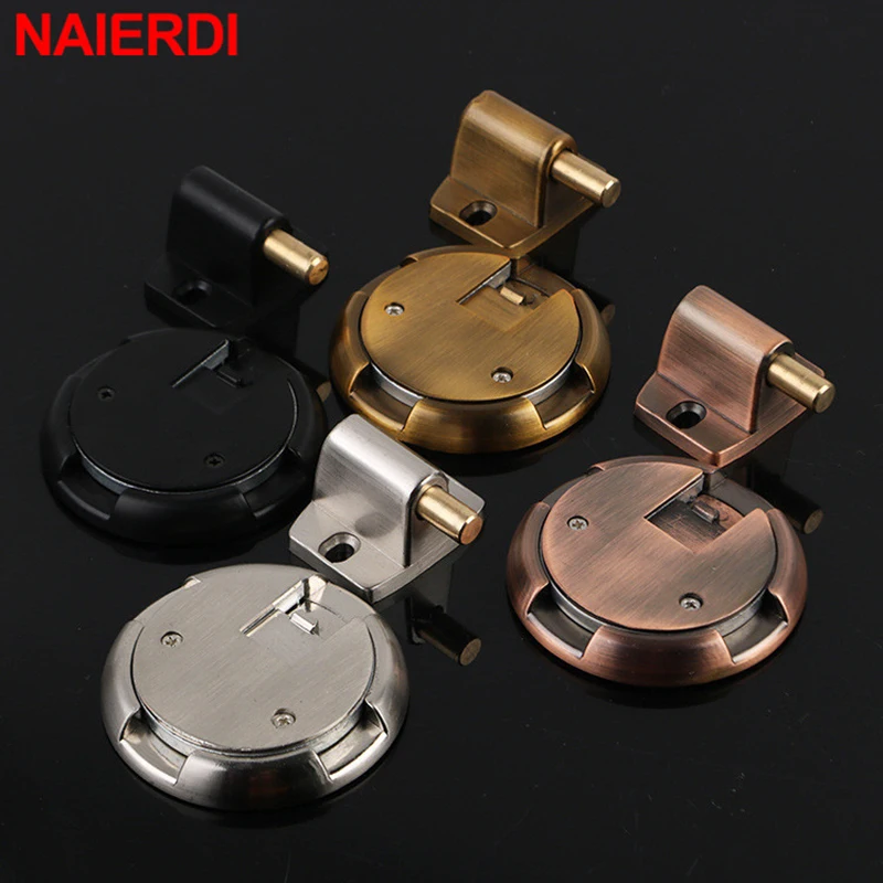 NAIERDI Zinc Alloy Mechanical Doorstop Nail-free Sticker Door Stopper Heavy Duty Door Holder Non-Punch Stop Door Hardware