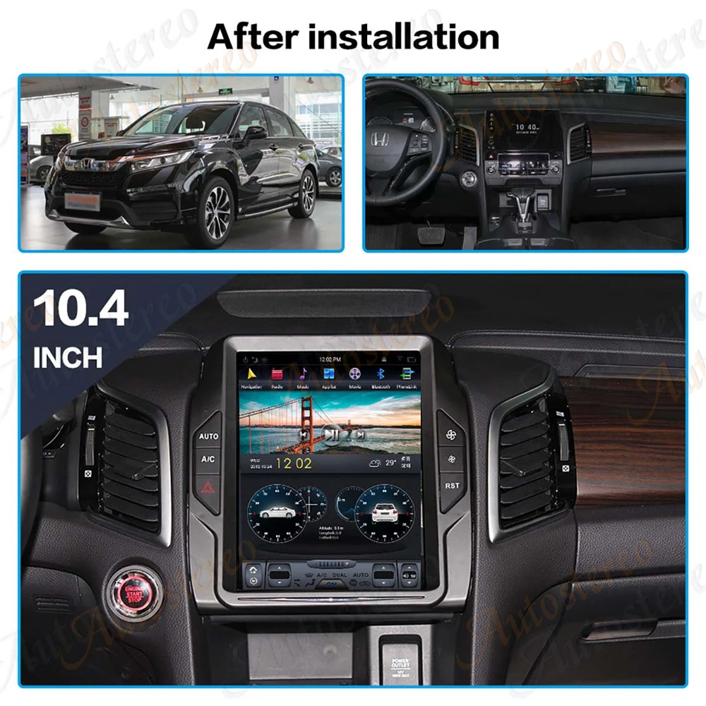 Vertical Screen Android 9.0 6 Core Car Audio GPS Navigation For HONDA AVANCIER 2017+ Stereo Head Unit Multimedia Player Carplay