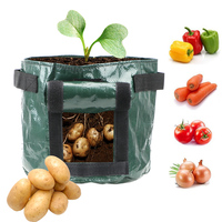 2pcs Vegetable Plant Grow Bag PE Cloth Planting Container Bag DIY Potato Home Garden Grow Planter Thicken Seedling Pot