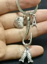 2022 Fashion Fishing Master Keychain Fish Hook Keychain Jewelry Silver Fisherman I Love Fishing Fish Pendant Key Father'S Day Gi