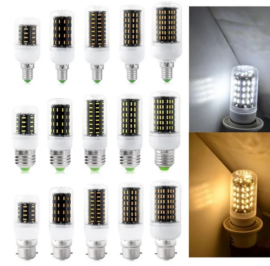 

LED Corn Lamp SMD 4014 E27 E14 220V LED Lights Corn Led Bulb 36 56 72 96 138Leds Chandelier Candle Lighting Home Decoration