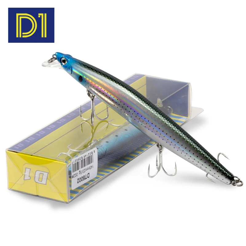 D1 XM-140N señuelo de pesca de pececillo, 145MM, 23,5G, suspensión Artificial, Wobblers oscilantes, sistema de gravedad especial para lubina, DT5002