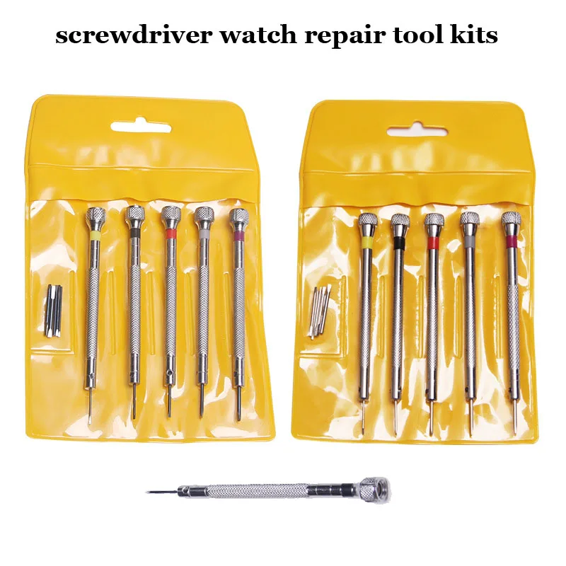 Screwdriver Watch Repair Tools Kits Alloy Stainless Steel Small Screwdrivers Awl PC Mobilephone Watchmaker Repair Tool Kit