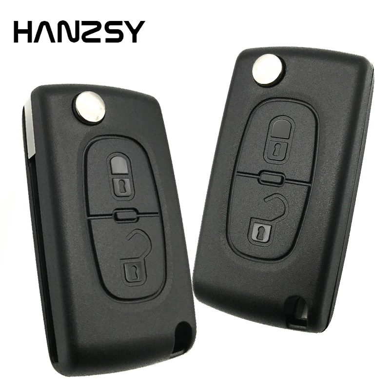 2 Buttons Car Key Case For Peugeot 308 408 207 307 3008 5008 807 For Citroen C2 C3 C4 C5 C6 Remote Flip Key Shell CE0523 CE0536