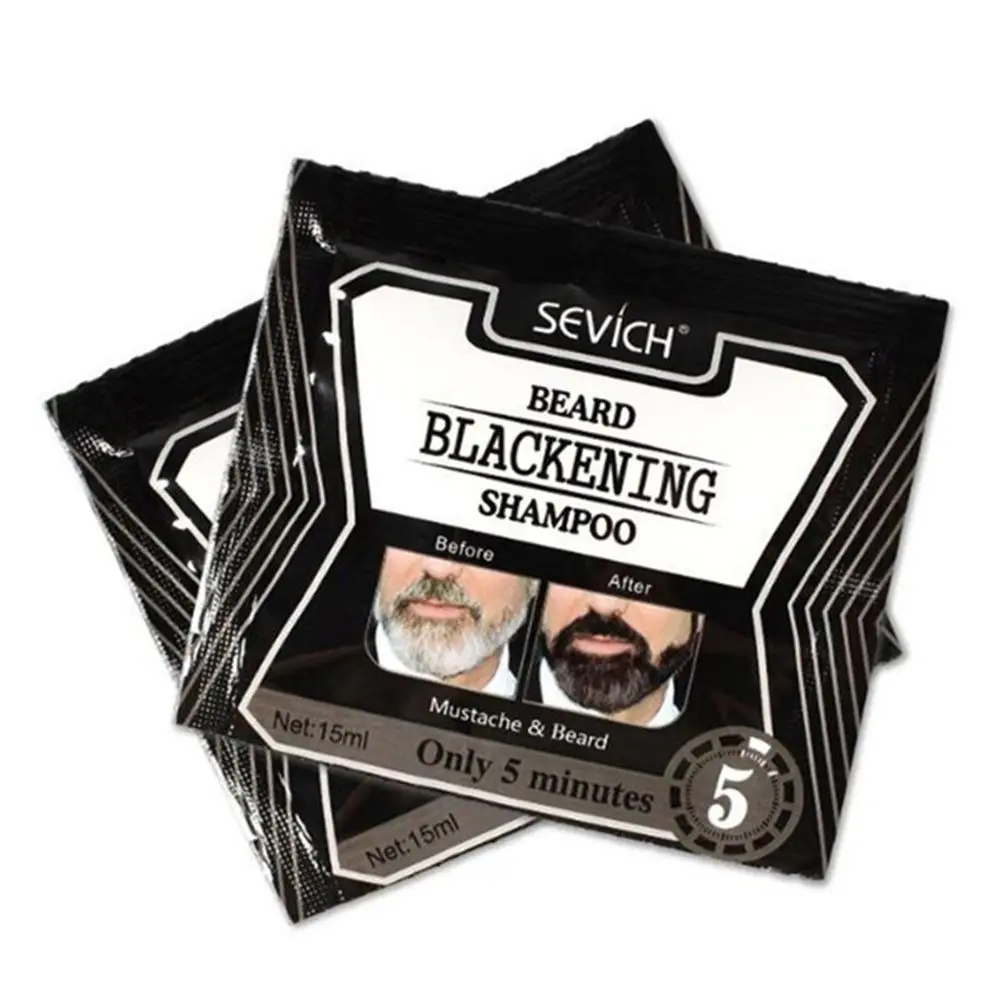 Hot Sale Fast Hair Coloring Blackening Shampoo Tint Cream Mustache Beard Dye