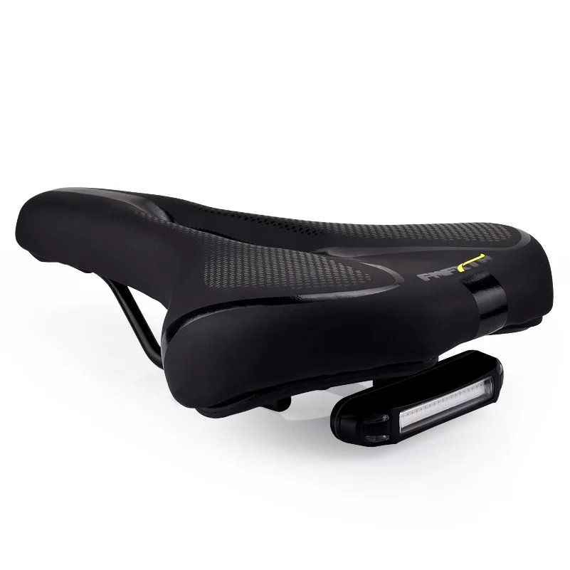 MTB Bicycle Saddle with Tail Light Bike Seat Saddle Soft Comfortable Bike Hollow Thicken Widen Cycling Saddle Bike Seat Cushion