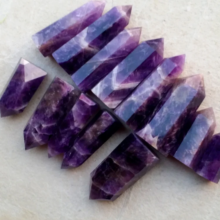 

Natural quartz fantasy amethyst obelisk quartz point specimen magic wand healing collection. Reiki. Chakra. Sculpture