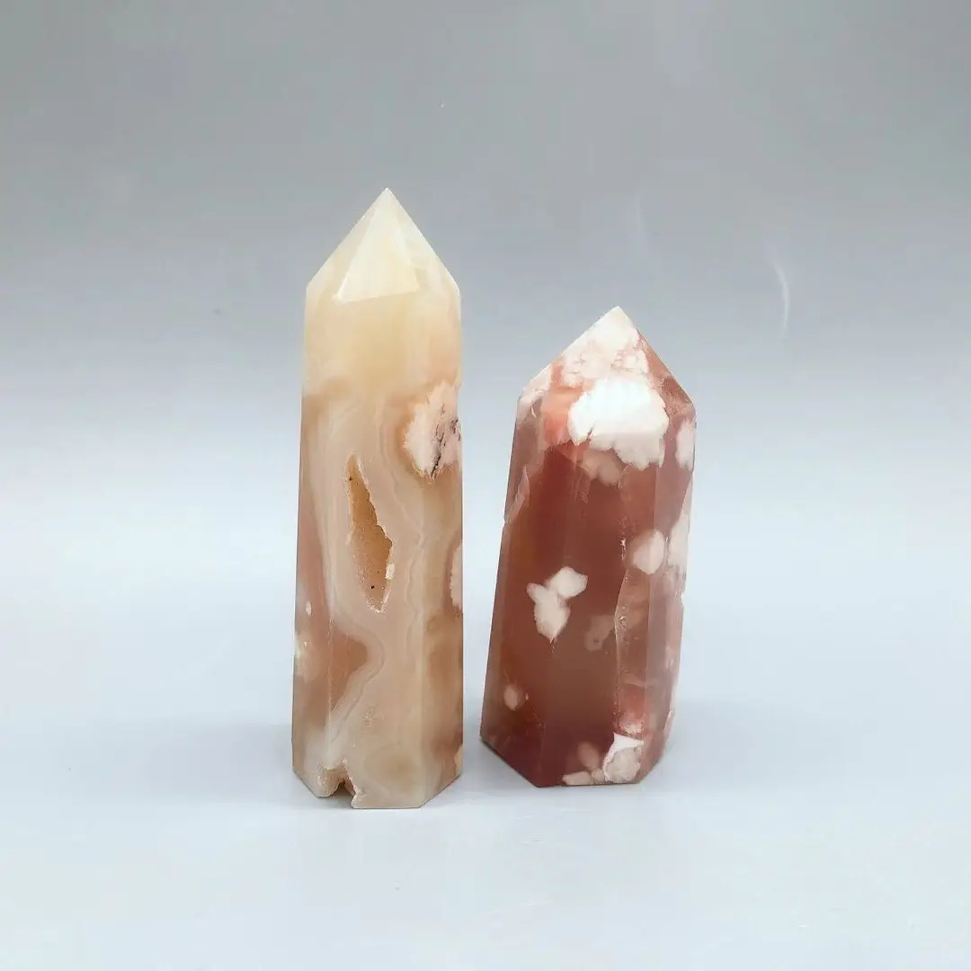 

1 kg Natural Pink Quartz Tower Sakura Agate Crystal Point Energy Stone Reiki Healing Crystals Ornaments for Home Decoration Room