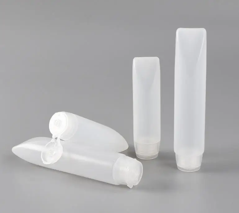 30ml 50ml transparent soft lotion cosmetic tube container , squeeze plastic bottle, travel shampoo tube packaging SN3116