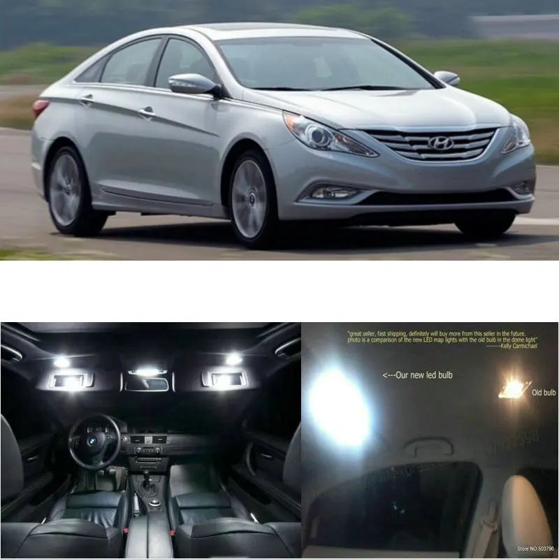 

Led interior lights For Hyundai Sonata Turbo 2011 13pc Led Lights For Cars lighting kit automotive bulbs Canbus