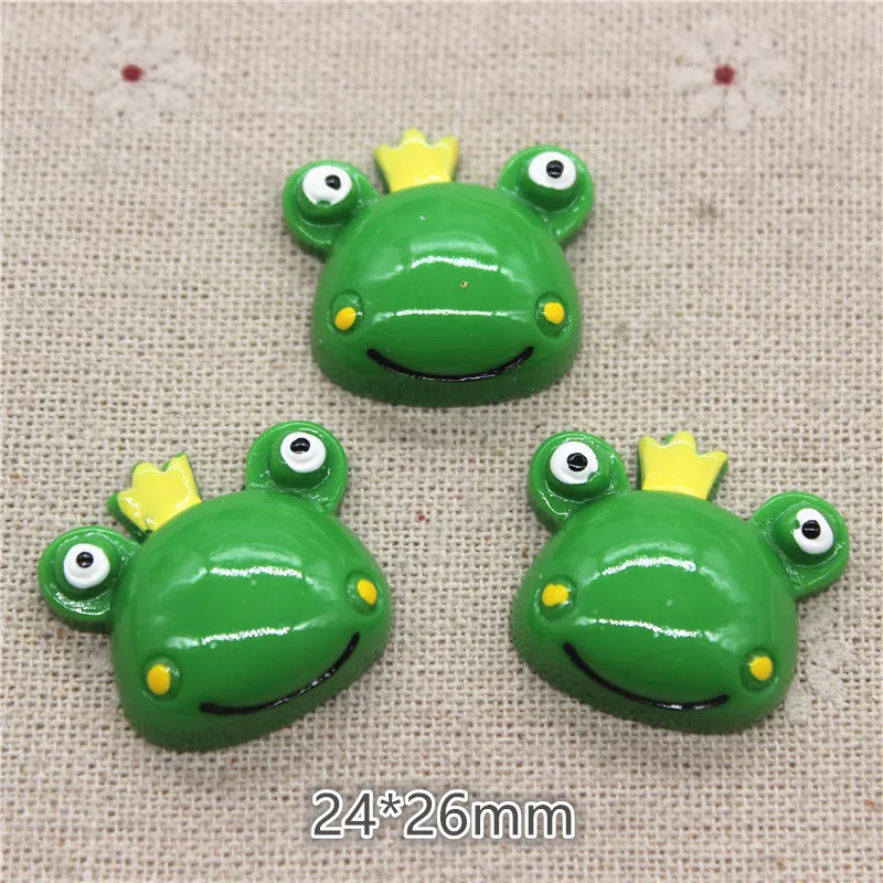 10pcs Kawaii Resin Cartoon Animal Frog Miniature Flatback Cabochon Art Supply DIY Craft Decoration